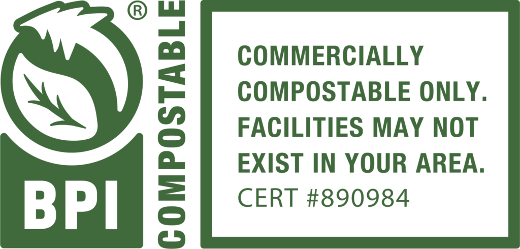 I nostri prodotti rispettano gli standard di compostabilità e sono certificati BPI.